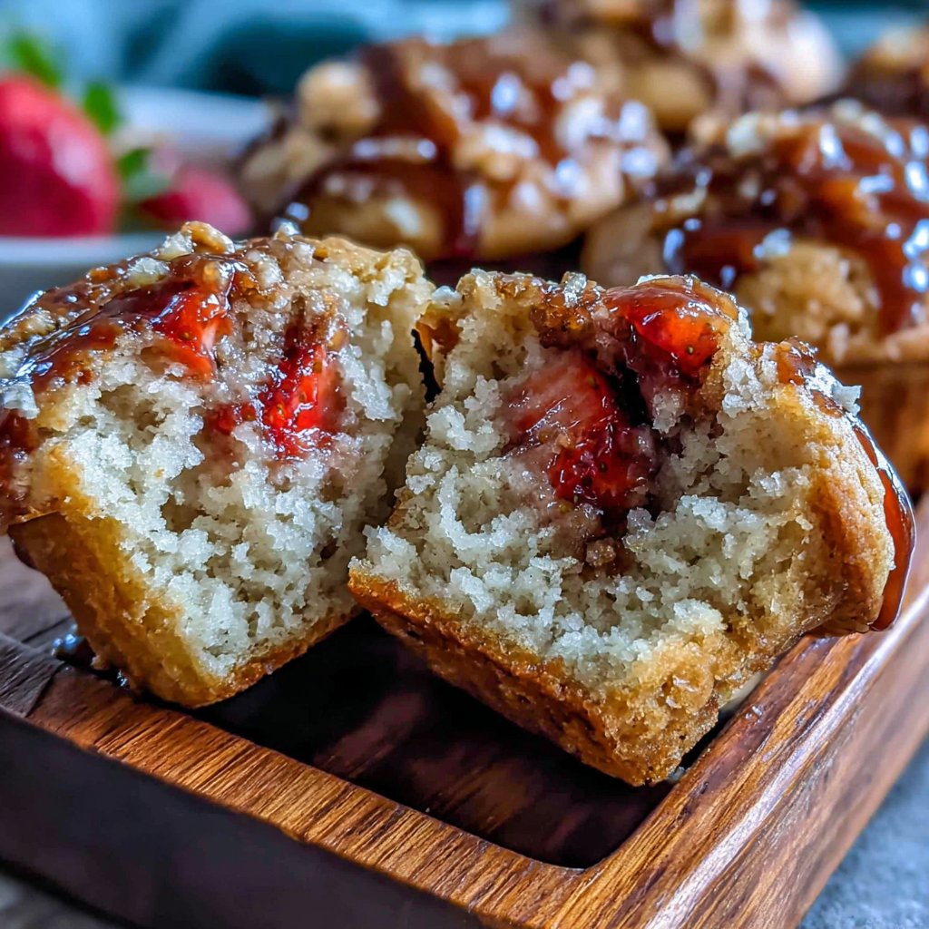 Sweet Maple Strawberry Muffins