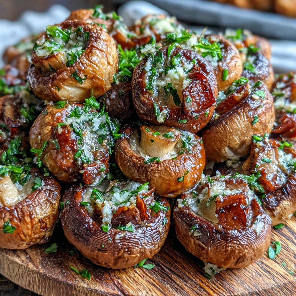 Garlic Butter Roasted Mushrooms