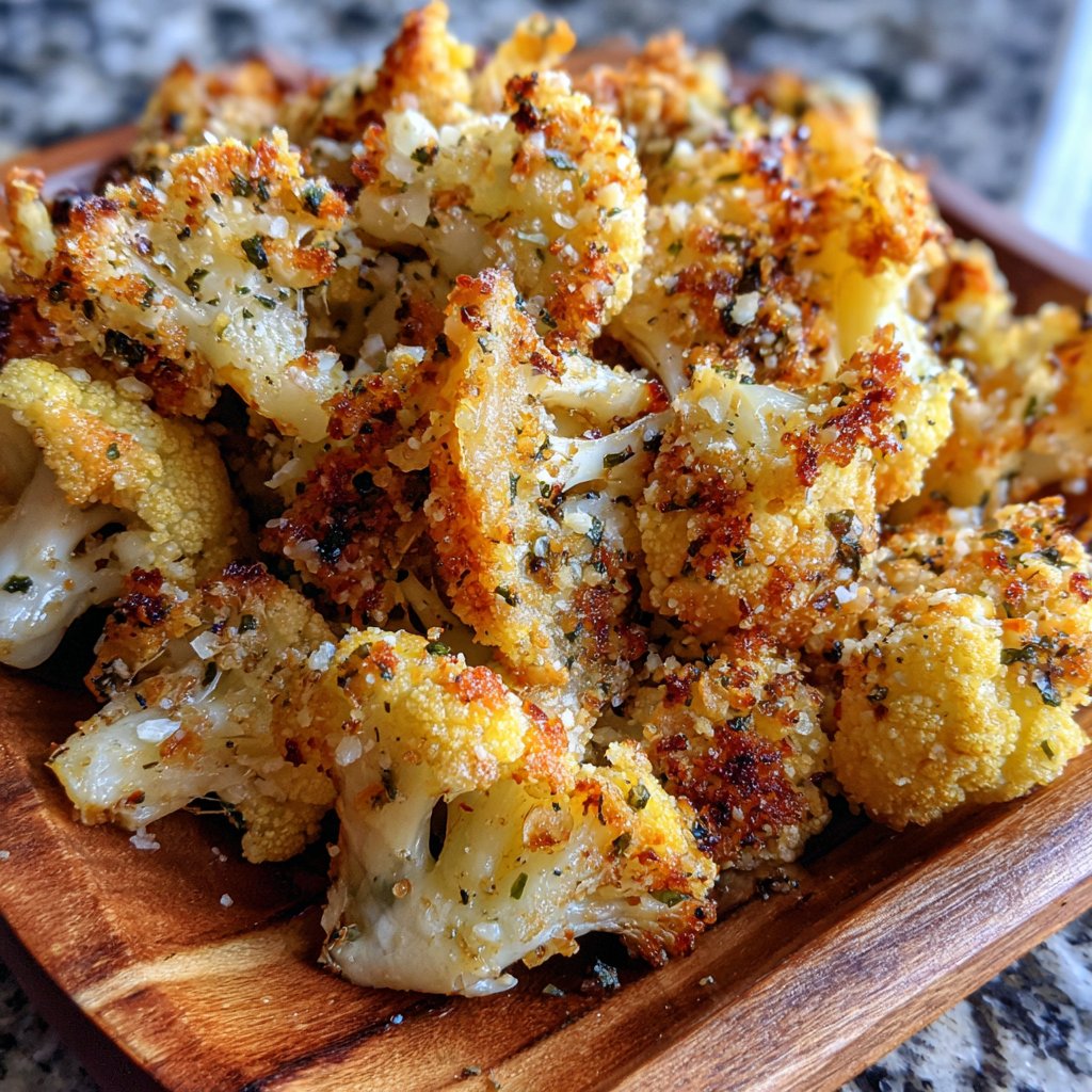 Roasted Garlic Parmesan Cauliflower