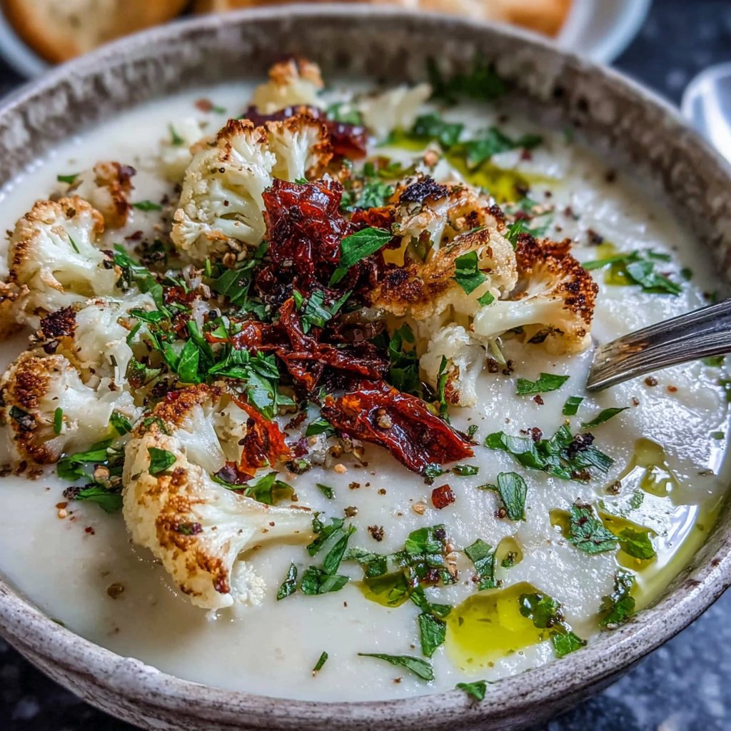 Creamy Roasted Cauliflower Soup