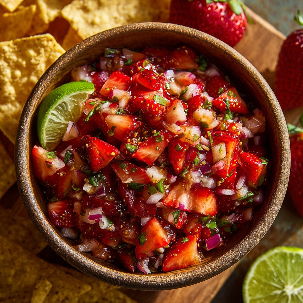 Sweet and Savory Strawberry Salsa