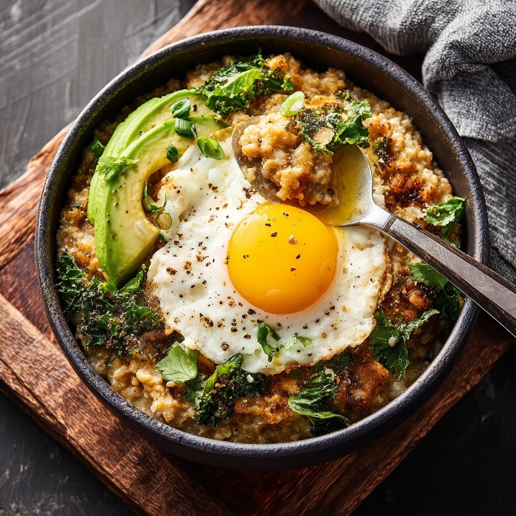 Savory Oatmeal with Eggs